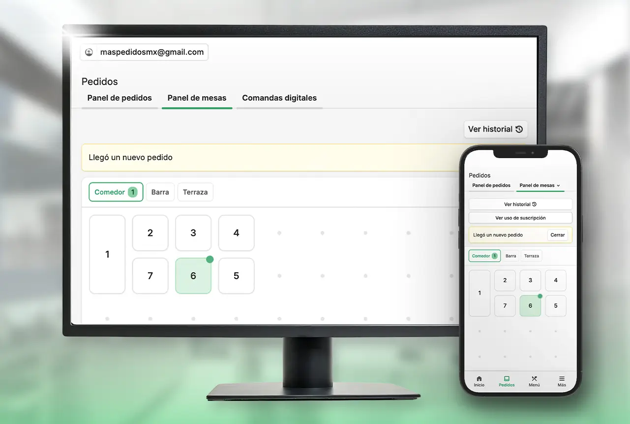 Gestión de mesas (comandero)